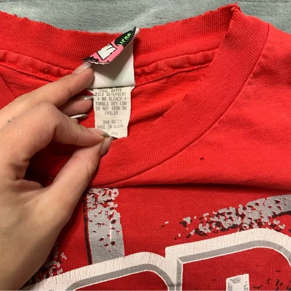 🖤Vintage Thor Racing Red Graphic Ling Sleeve T-shirt - Picture 4 of 10